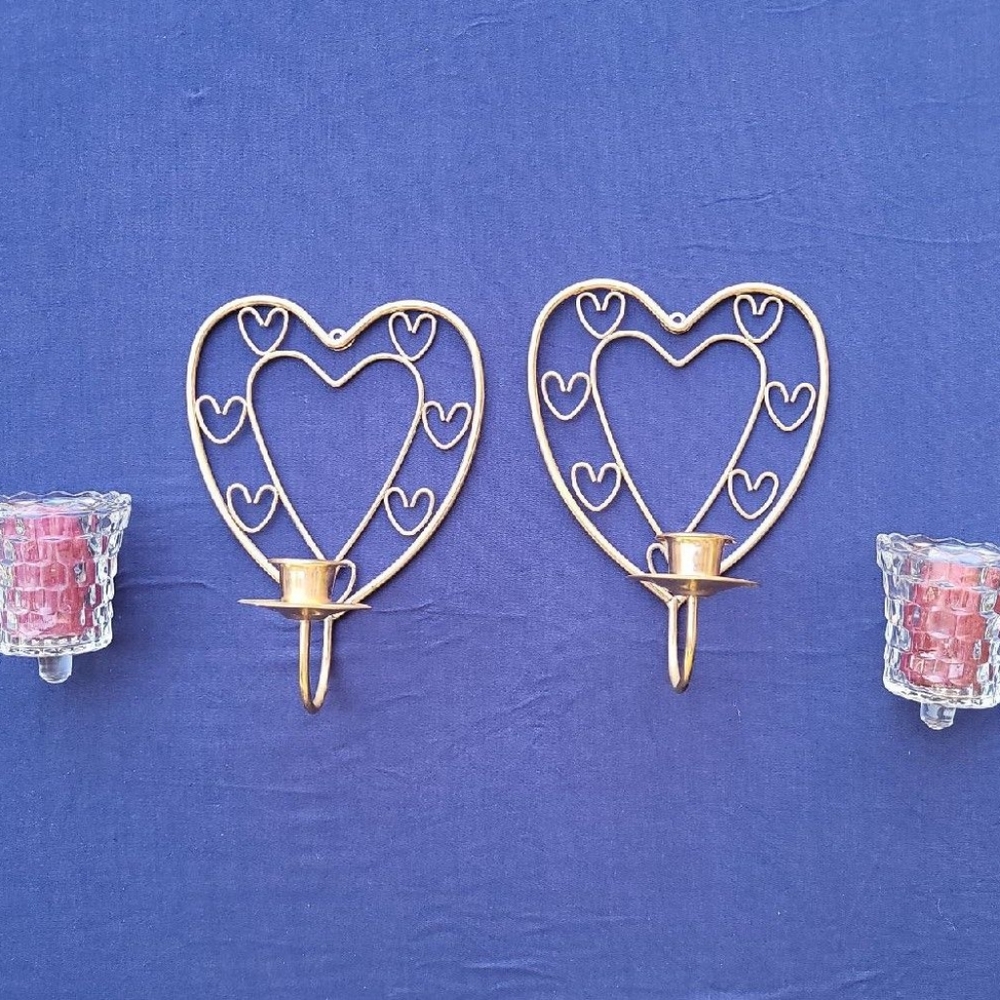 Heart Shaped Wall Sconces by Home Interiors